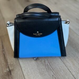 Kate Spade Cobble Hill Small Adrien Satchel Oyster Blue Color Block Crossbody